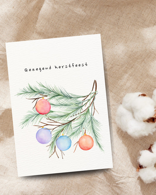 Gezegend kerstfeest dennentak