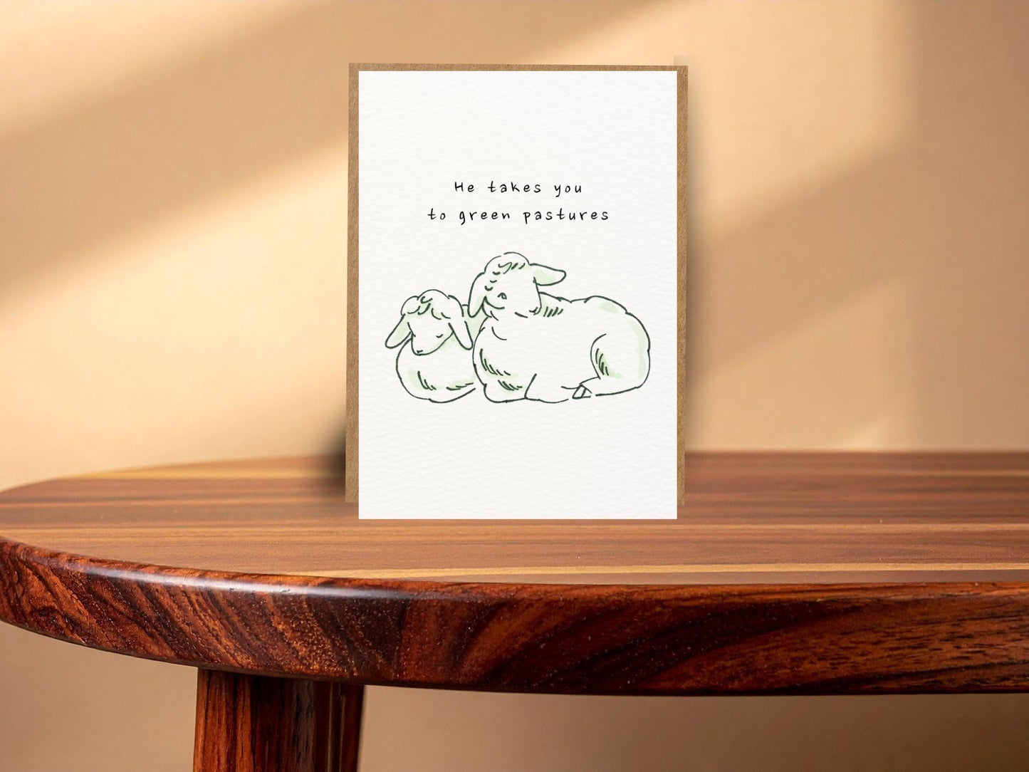 He takes you to green pastures