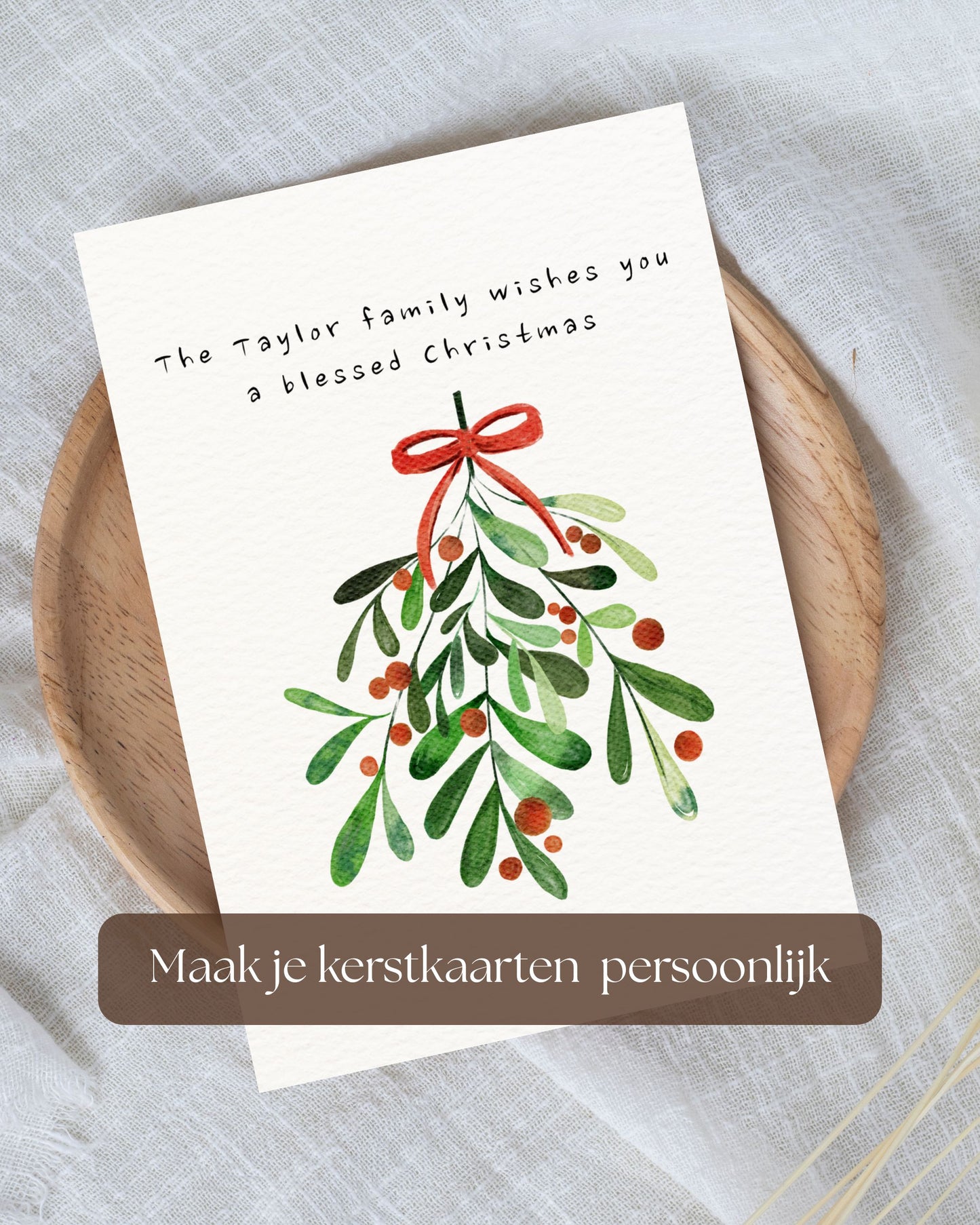 Fijne feestdagen mistletoe