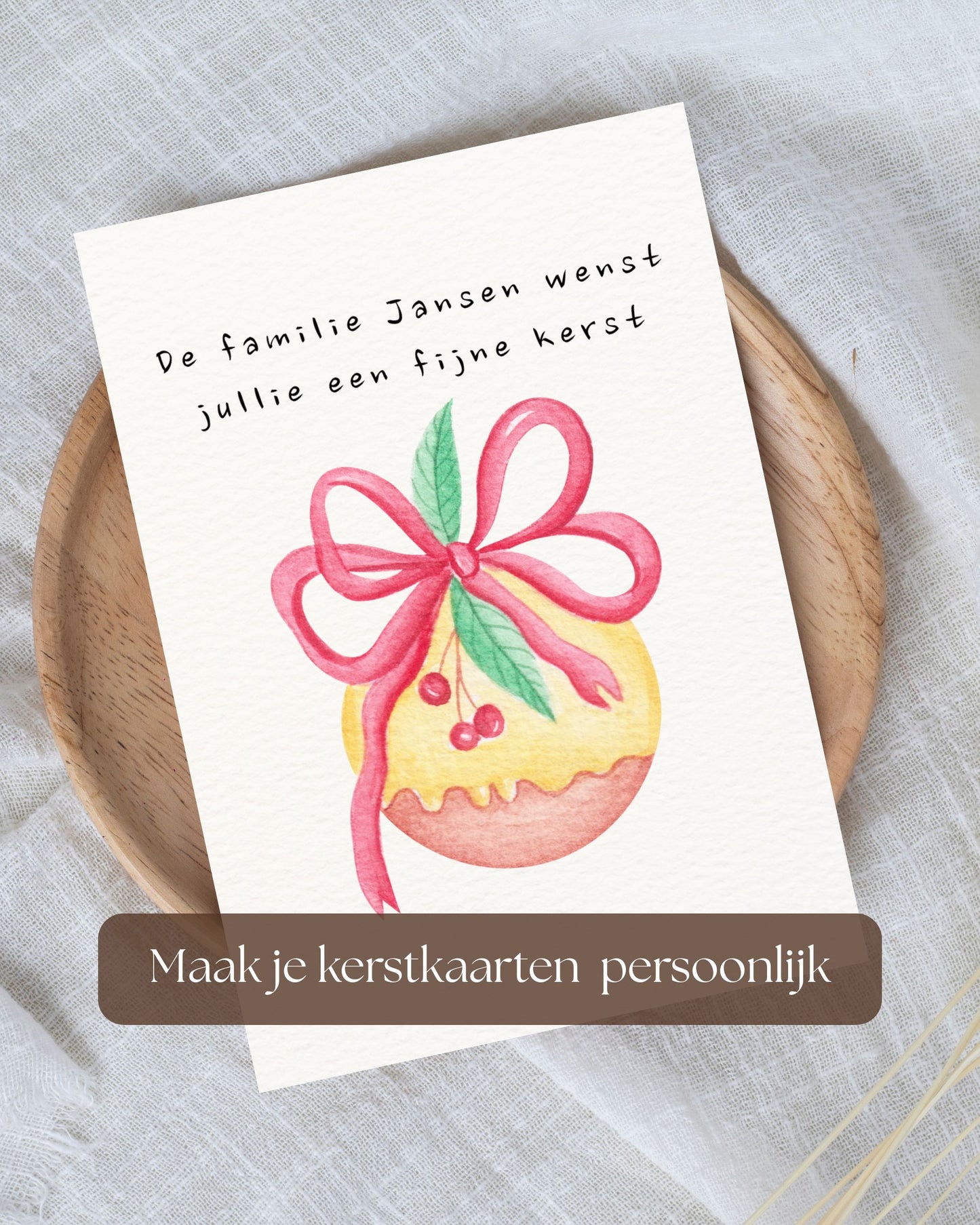 Zalige kerst kerstbal met strik