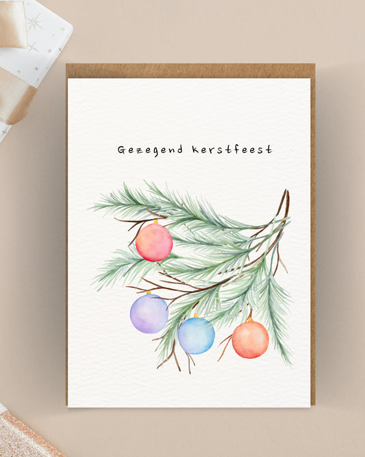 Gezegend kerstfeest dennentak