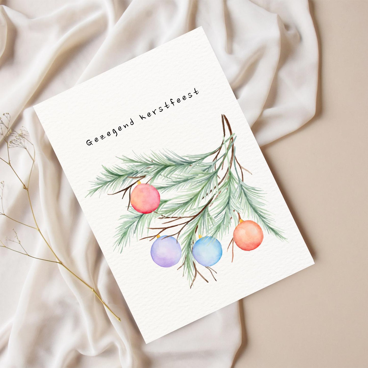 Gezegend kerstfeest dennentak