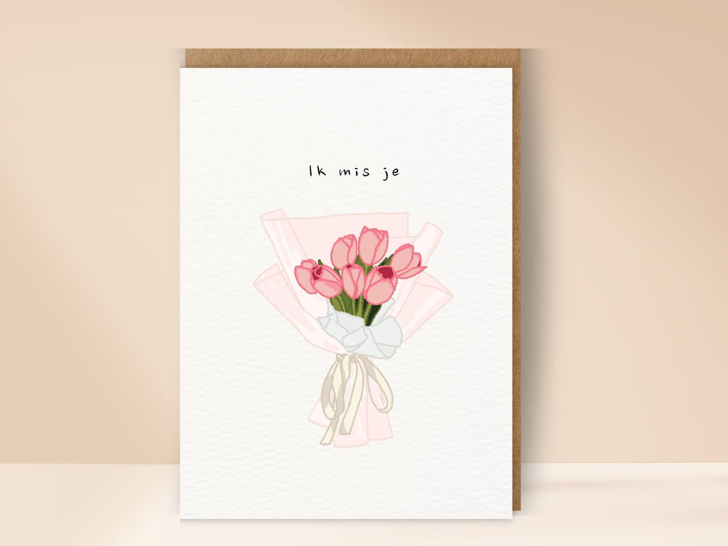 Ik mis je met tulpen