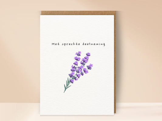 Met oprechte deelneming