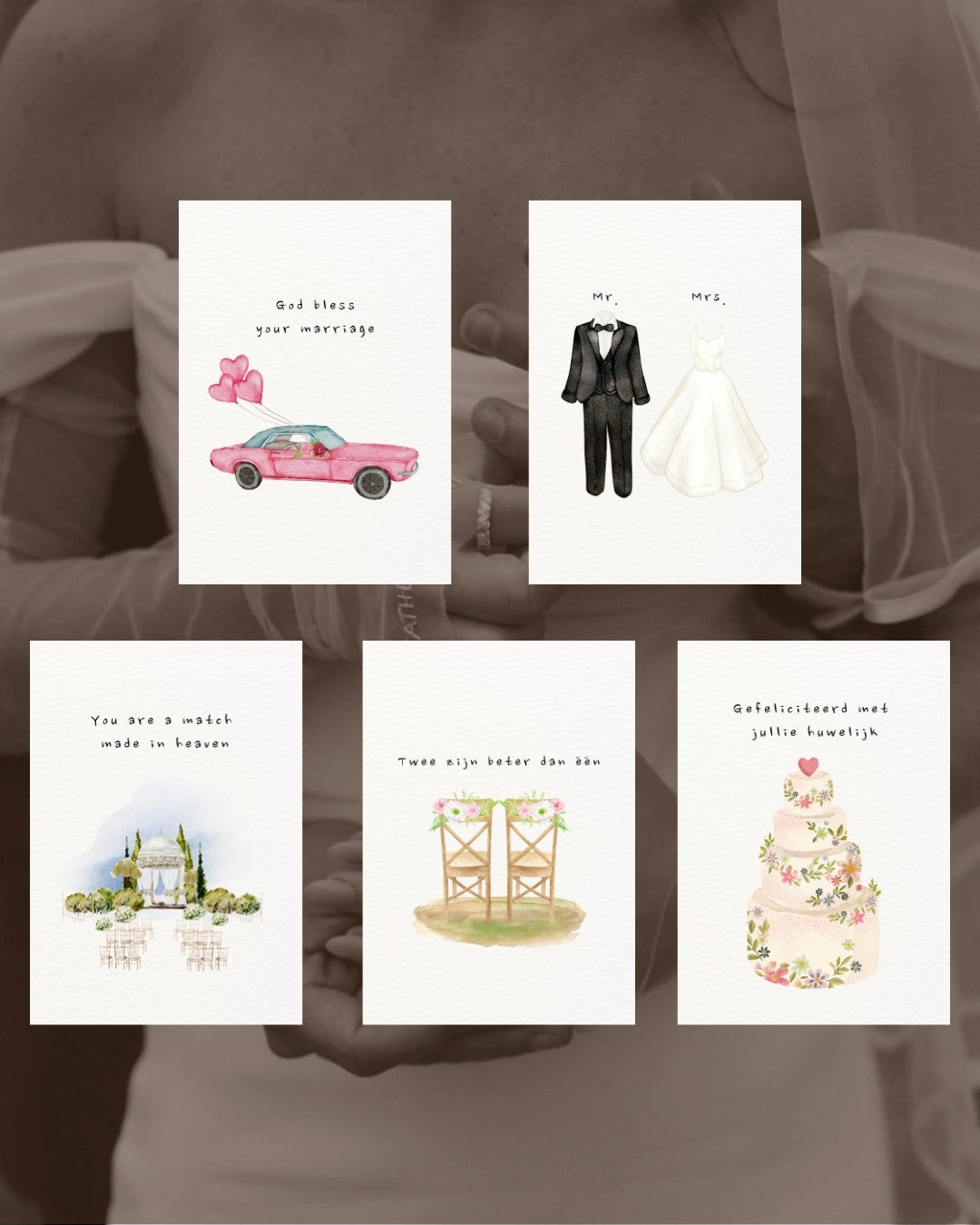 Wedding season bundel van 10 kaarten (5 bestsellers x2)