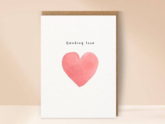 Sending love romantische kaart