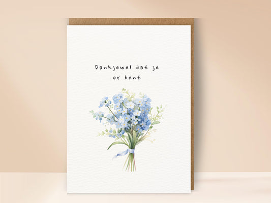 Dankjewel dat je er bent bedankkaart