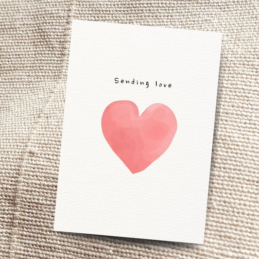 Sending love romantische kaart